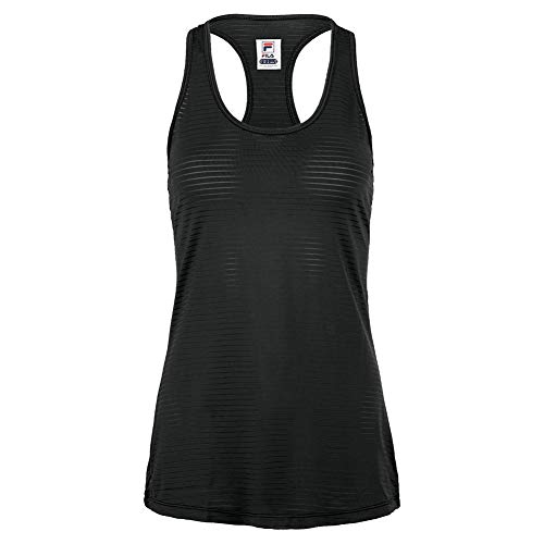 Débardeur de tennis Fila pour femme noir taille L avec dos nageur élégant