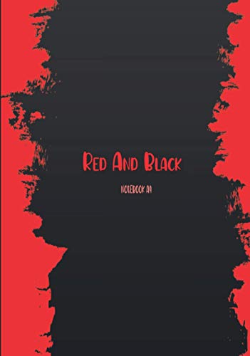 Red and black notebook a4: Journal, A4 Notebook Hardcover, Lined , 100 Pages (hardback books)