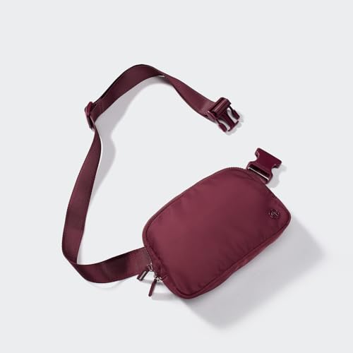 Image of Pander Two Way Zipper Fanny Pack Nylon Everywhere Belt Bag for Women, Water Repellent Waist Packs, Crossbody Bags with Adjustable Strap (Red Merlot).