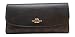 Coach Signature PVC and Leather Checkbook Wallet (Brown Black)