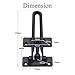 Home Security Door Lock Latch Guard Clasp Home Reinforcement Lock for Swing-in Doors Hotel Door Latches Anti-Theft Buckle (1, Black)