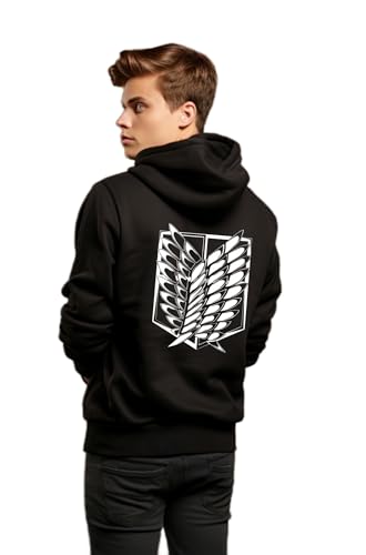 Image of Be Crazy Anime Printed Black Hoodie /Graphic Printed Hoodie /Hoodie for Men & Women /Warm Hoodie /Unisex Hoodie