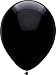 PartyMate 72126 12" Round Solid Color Latex Balloons, 15-Count, Pitch Black