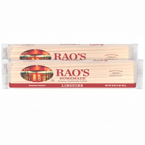 Rao's Homemade Linguine Pasta, 16oz, Traditionally Crafted, Premium Quality, From Durum Semolina Flour, Traditional Bronze Die Cut, Imported from Italy (Pack of 2)
