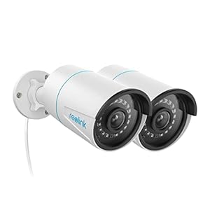 REOLINK 5MP PoE Security Camera, Outdoor Indoor Surveillance for home, Person/Vehicle/Pet Detection, Time-Lapse, 100ft IR Night Vision, Work with Smart Home, support 256GB SD Card, RLC-510A(Pack of 2)