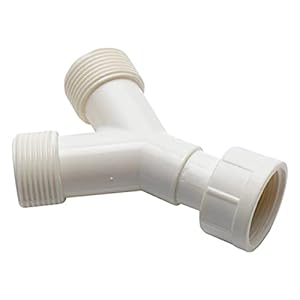 Merriway BH04064 Plastic Washing Machine Dish Washer Y-Piece Splitter Connector, 3/4 inch BSP – White