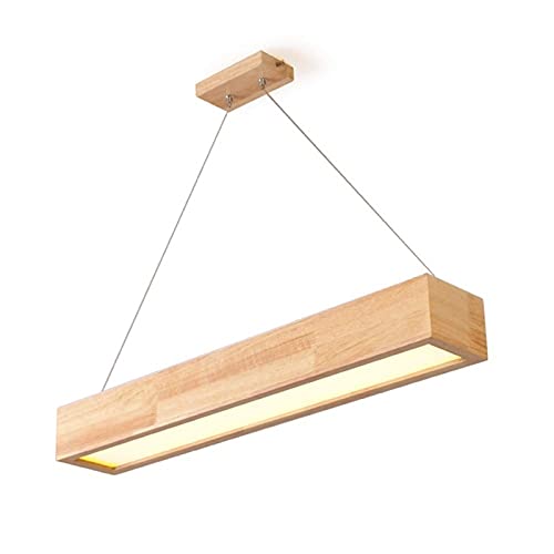 Plafonnier en bois massif rectangulaire 16W S suspension LED