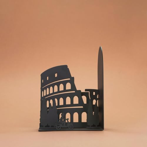 Balvi Buchstütze Rome Schwarz Farbe Stabil und rutschfest Metall