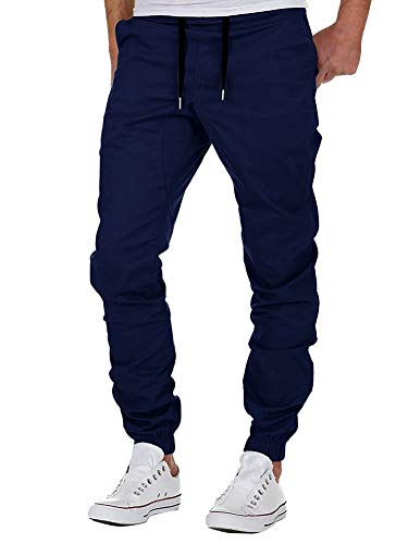 Minetom Uomo Cintura Elastica in Cotone Lungo da