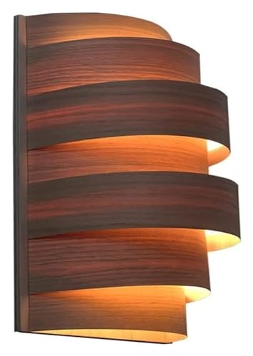 Lampe de chevet applique murale LED en bois rustique pour couloir