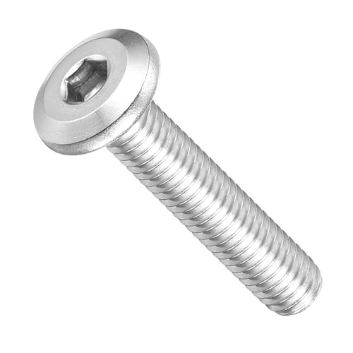 Image of METALLIXITY Flat Head Hex Socket Cap Screws Bolts(M6-1x30) 20Pcs, 304 Stainless Steel Hex Socket Furniture Bolts Screws - for Furniture Woodworking Project, Silver Tone