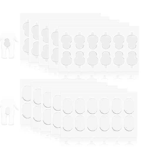 Lyreh Lot de 120 Rubans Adhésifs, Double Face Transparents Gourd et Oval pour Décoration et Artisanat de Poupées pour Sonny Baby