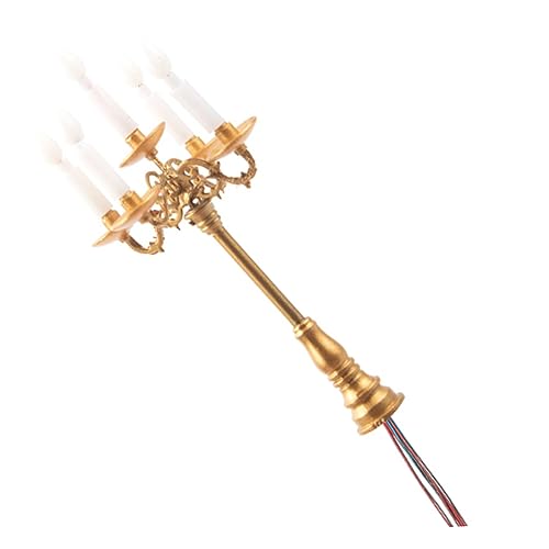 KOMBIUDA Miniature Candle House Mini Light Mini Lamp Model Sturdy Abs Metal Table Scene Decoration