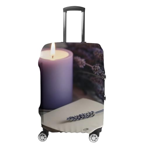 Travel Luggage Cover Protectors Elastic Anti-scratch Suitcase Cover Washable Luggage Sleeve Lavender And Notebook Suitcase Cover Protector Fit 18-32 Inch Suitcases Travel Accessories S