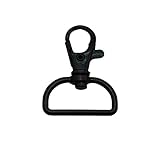 Ailisi Metal Black Lobster Clasps 1 Inches Internal Diameter Oval Swivel Trigger Clips Hooks Pack of 15