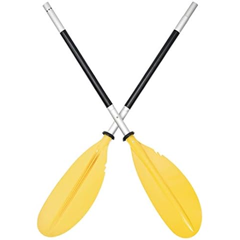 Morimoe Kayak Paddles,Aluminum Alloy,Floating,Heavy Duty,Combo,1 Pair,6 Color (Yellow) Cover