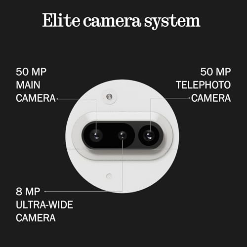 Nothing Phone (3a) Smartphone, 6.77" 120Hz AMOLED Display, 50MP Triple Camera System, Snapdragon 7s Gen3 Processor, Bluetooth 5.4, IP64 Waterproof, 5000mAh,Dual Nano-SIM, Android 15, 8+128GB White