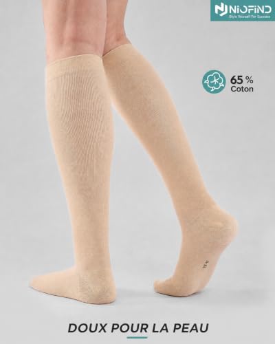Niofind Chaussettes de Compression Homme & Femme, 2 Paires, 65% Coton – vue 5