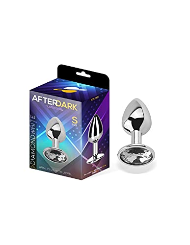Plug anal en aluminium avec diamant Blanc Taille S