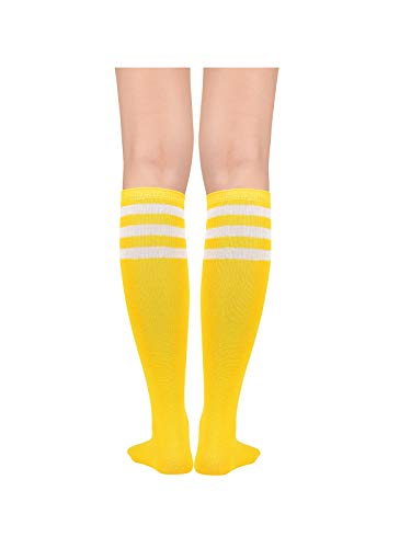 Image of Century Star Knee High Socks for Women Long Tube Socks with Stripes | Soft, Skin Friendly And Stretchy, Vibrant Colors Perfect For Daily Wear, Sports, Halloween And Christmas