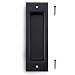 Black Barn Door Clasp Handle Set| Black 6 1/2 inch Heavy Duty Modern Simple Invisible Handle| Finger Pull |for Barn Door Gates Garages Sheds