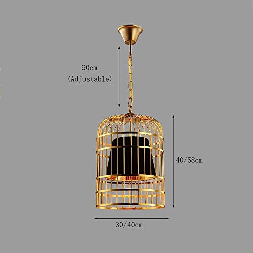 Lampe suspendu oiseau rétro en fer forgé noir de chambre d'étude - 2