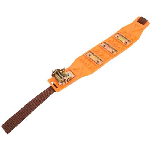 MALUGOGO Cadena para Neumáticos de Nieve Portátil 1756a Amarilla, Cadenas Antideslizantes para Suv y Todoterrenos, Accesorio de Tracción para Coche y Camión en Invierno