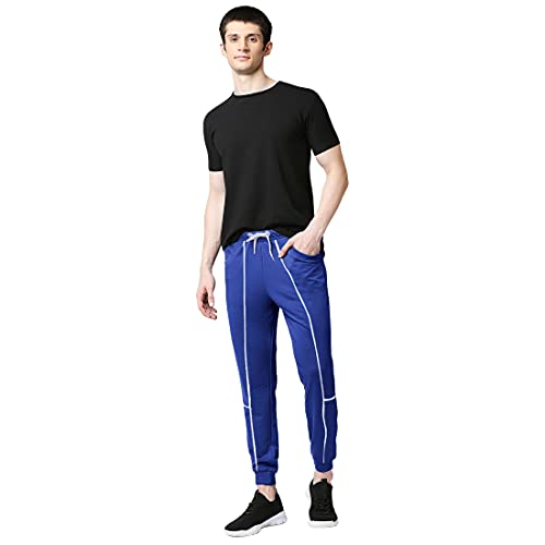 Image of Bewakoof Men's Regular Fit Unbrushed Fleece Joggers