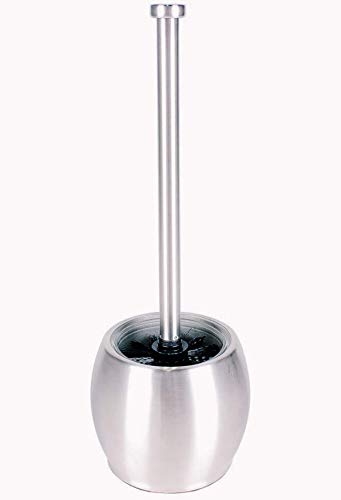 Preisvergleich Produktbild M&T Toilettenbürste / Klobürste / WC Garnitur / hochwertiger Toilettenbürstenhalter / Silber / rostfreies Edelstahl / Bohren Nicht nötig