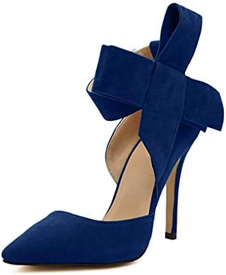 navy heels with bow