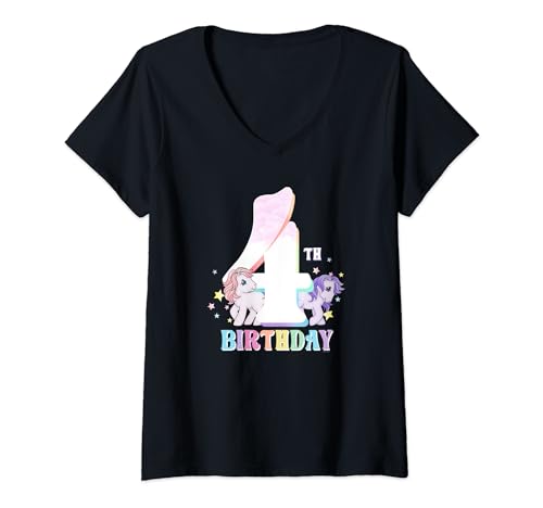 T-shirt My Little Pony 4th Birthday Blossom Cotton Candy col V rose