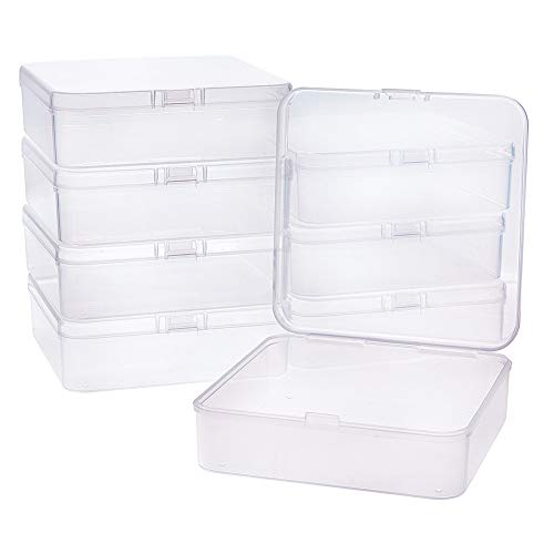 Image of BENECREAT 27 Pack Mixed Size Rectangle Mini Clear Plastic Bead Storage Containers Box Case with lid for Items,Pills,Herbs,Tiny Bead,Jewerlry Findings, and Other Small Items