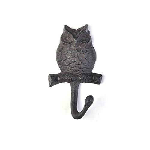 Realideas Cast Iron Owl Wall Hooks Hanger Coat Rack thumb #2