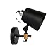 shisipq Lampa ścienna z ramieniem obrotowym 丨E27 Regulowany kinkiet metalowy Nowoczesne oświetlenie naścienne 丨Oprawa światła do czytania do galerii wewnętrznych Nawa kuchnia Łazienka próżność 丨Czarno