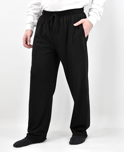 Image of Andrew Scott Men's Cotton Lounge Pants | Multi Packs & Colors | Soft & Light Drawstring Yoga & Sleep PJ Bottoms