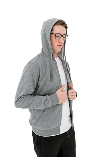 Clever Travel Anti-Pickpocket Zip Up Travel Hoodie Sweatshirt with Hidden Pockets for Men - Image 5