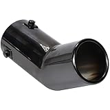 calm wish マフラー カッター ブラック 軽 自動車 下向き シングル アクセサリー ステンレス カスタム パイプ 1本 出し ハスラー 等 汎用