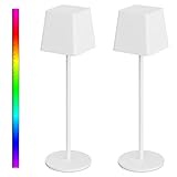 🔝[Design impermeabile] Grazie al grado di impermeabilità IP54, non c'è da preoccuparsi degli schizzi di pioggia. Con una durata della batteria di 12-48 ore con una carica completa, la lampada da tavolo in metallo K-Bright può essere utilizzata anche all'aperto.