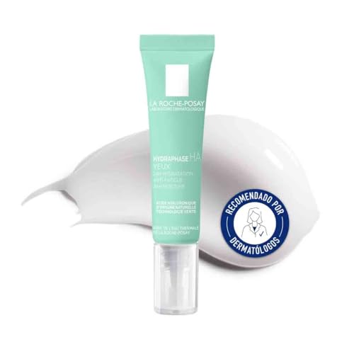La Roche Posay Contorno de Ojos Rehidratante, Reduce Bolsas y Ojeras, Hidrata y Rellena la Piel durante hasta 24H, Fórmula con Ácido Hialurónico y Agua Termal, Hydraphase HA Ojos, 15 ml