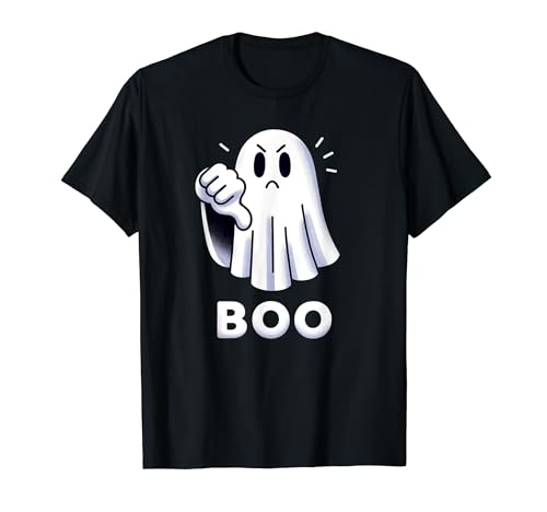Boo Thumbs Down Funny Halloween Ghost T-Shirt