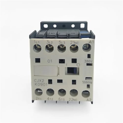 Contactor de CA tripolar 3P CJX2-K0901 con bobina de 380V y capacidad de 9A