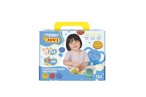 Jovi My First – Kit De Plastilina Baby Súper Blanda Con Sellos De Emociones Para Niños De 12 Meses+