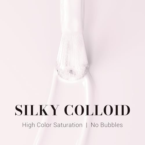 Image of MelodySusie Milky White Gel Nail Polish,0.5fl oz Nails Soak Off UV LED Pink White Gel Polish Gift for Women Nail Art Manicure Salon DIY Nail Design Decoration at Home-572-A2020