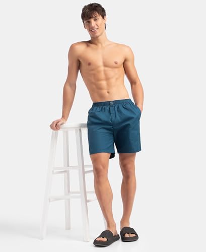 Image of Jockey MC10 Men Super Combed Mercerized Cotton Woven Fabric Boxer Shorts