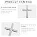 DXNQ 2PCS Metal Jesus Christ Cross Badge Stickers, 2.5