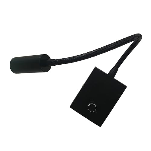 SEWACC LED Bedside Reading Light Flexible Gooseneck Wall Mount Lamp for Bedroom Soft Hose Study Light Eye Caring Design for Night Reading and Studying