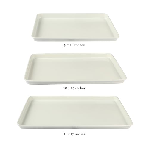 Martha Stewart Gallen 3-Piece Cookie Sheet Set – 13", 15", 17" Baking Pans, Ceramic Nonstick, PFA-Free, Carbon Steel – Oven Safe to 450°F, Warp-Resistant, Easy to Clean - Linen White by Martha Stewart - Image 3