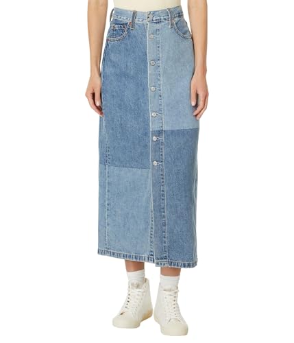 Levi's, Women's, Button Midi Skirt Patch, Clean Craft, 24 at