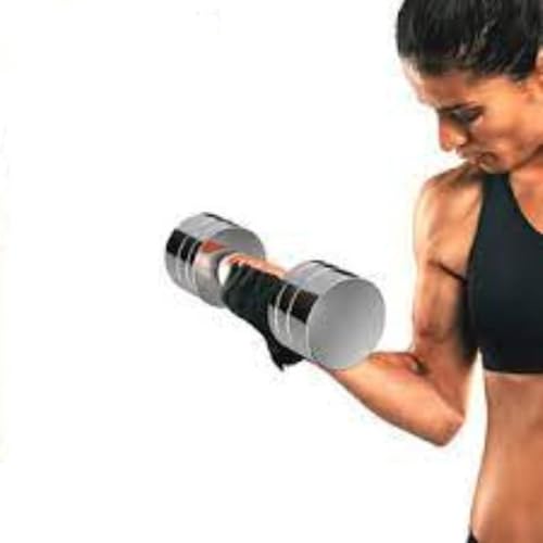 Image of Stainless Steel Dumbbells Set (2 kg X 2 = 4 Kg) Set of 2 adjustable Dumbells for Gym Home workout Exercise & Fitness Heavy Duty Solid Caste Iron Handle