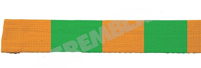 Cinturón de judo naranja verde para preparar los exámenes del dojo